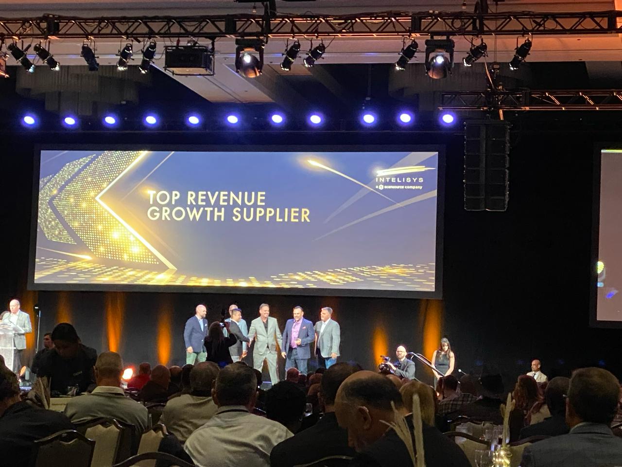 Cato Networks accepting Top Revenue Growth Supplier at Intelisys Channel Connect Nashville 2022