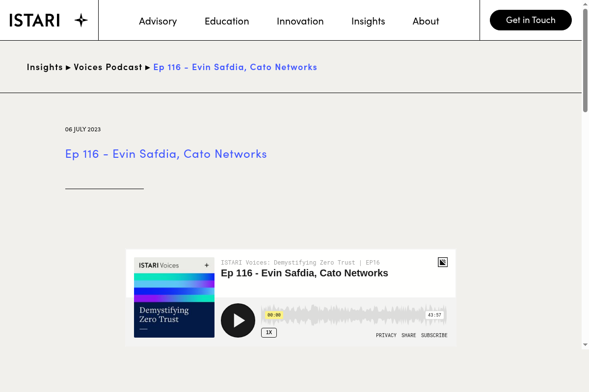 ISTARI Podcast Episode 116