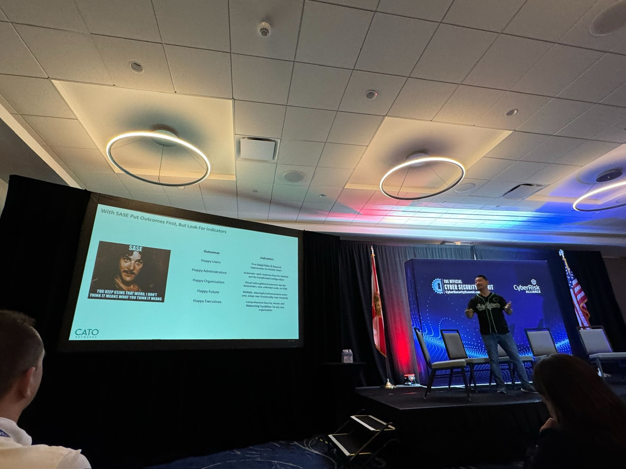 Evin Safdia presenting at the Official Cybersecurity Summit Miami 2024